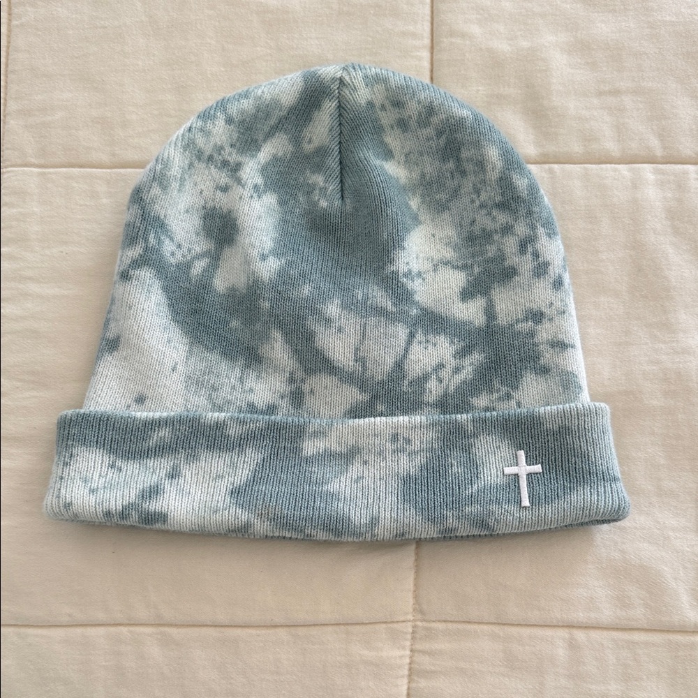 Tie-Dye Cotton Cross Beanie